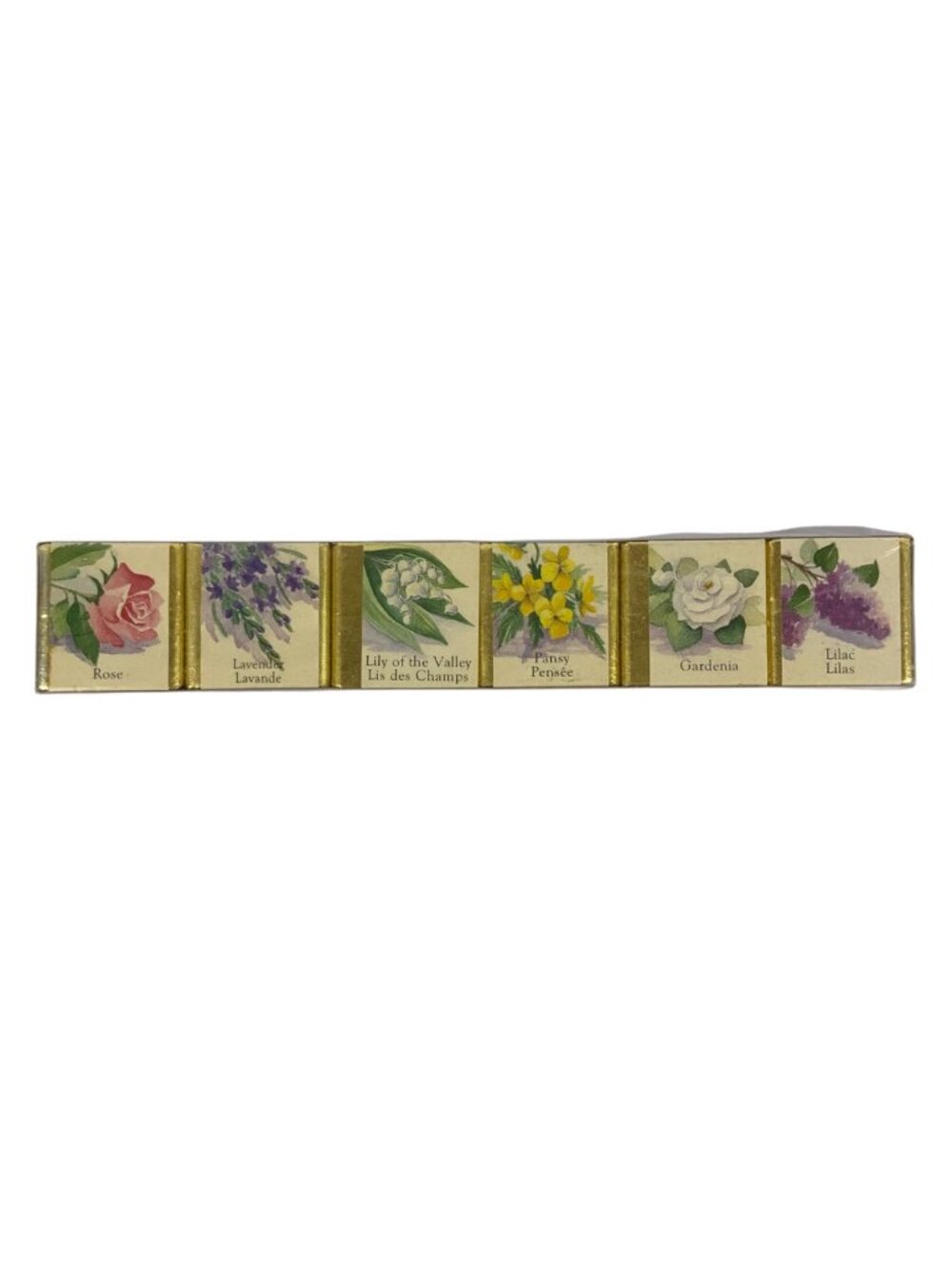English Bath Cubes Floral Scents Gift Set 6 Cubes 9 Oz New Sealed